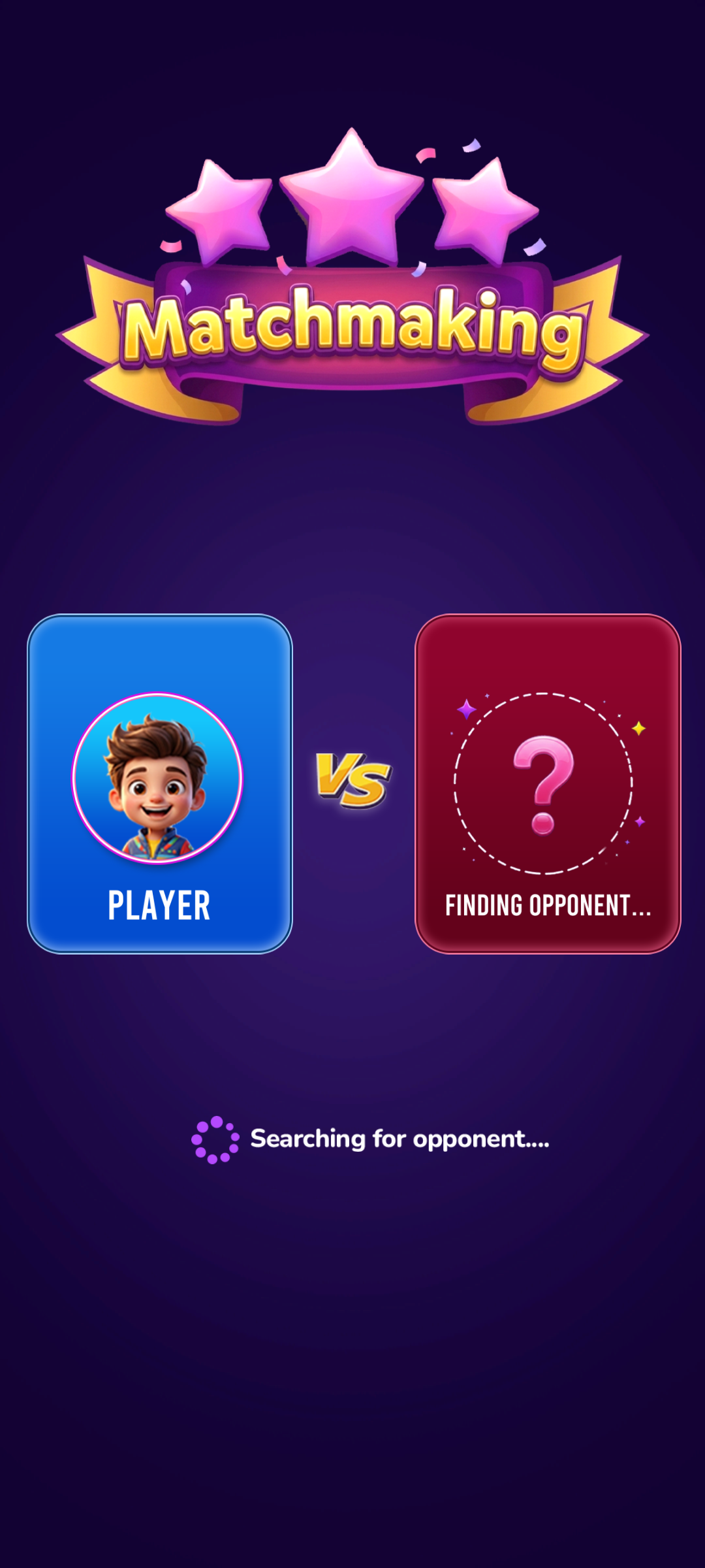 TriLink matchmaking screen searching for an opponent